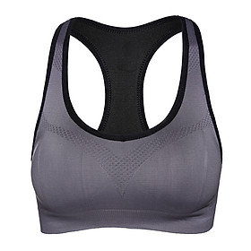 Áo ngực thể thao nữ có đệm lót có hình chữ I thoáng khí nhanh khô Chạy yoga tập gym Vest tập thể dục - Đen - M