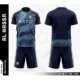 Bộ Quần Áo Bóng Đá Người Lớn - Nassr ( Vải Thun)