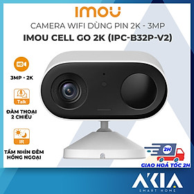 Mua Camera dùng pin không dây IMOU Cell Go IPC-B32P-V2 2K - Dùng trong nhà và ngoài trời  hỗ trợ quay video  có loa báo động - Hàng chính hãng