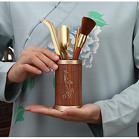 Mua Bộ trà cụ cao cấp kết hợp giữa gỗ cẩm  và đồng vàng nguyên chất