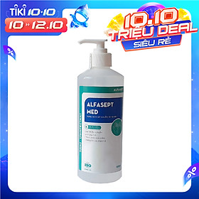 Nước rửa tay sát khuẩn nhanh  diệt khuẩn ALFASEPT MED 500ml - Theo chuẩn WHO