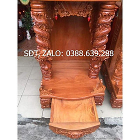 Mua Bàn Thờ Thần Tài Ông Địa VIP Gỗ Gõ Đỏ 68-108cm
