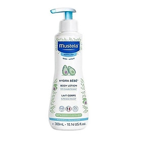 Combo Kem Dưỡng Da Toàn Thân Cho Bé Da Thường Mustela Hydra Bebe Lotion + Sữa tắm gội Gentle Cleansing Gel 50ml - Dưỡng 300ml+sữa tắm