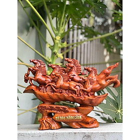 Mua Tượng con ngựa mã đáo thành công bằng gỗ hương đá kt 42×34×12cm