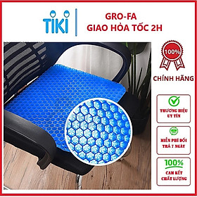 Đệm Ngồi 3D Silicon 2 Lớp Tổ Ong Lót Ghế Thoáng Khí Chống Đau Mỏi Lưng Tặng Kèm Túi Đựng - Hàng chính hãng 