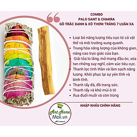 Mua Sét 1 thanh palo santo và 1 bó xô thơm Chakra 7 màu khai mở luân xa (Combo số 9)