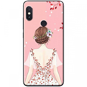 Ốp lưng dành cho điện thoại Xiaomi Redmi Note 6 Pro -Mẫu Cô gái áo hồng