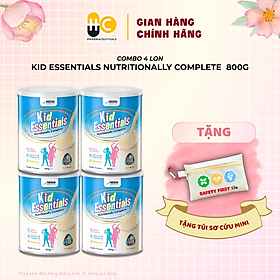 Combo 4 lon Sữa Kid Essentials mẫu mới cho trẻ biếng ăn, chậm tăng cân- 800g [NHẬP KHẨU CHÍNH HÃNG]