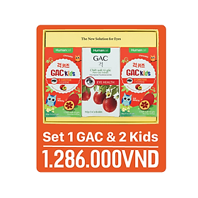 MUA 2 TẶNG 1 - Set 1 Gac người lớn & 2 GAC Kid Viên nang dầu gấc bổ mắt,