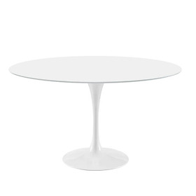 Mua Bàn ăn Tulip tròn gỗ sơn màu trắng  1m  TE TULIP 2-10W Chân thép sơn tĩnh điện đế to vững chắc kiên cố  nhập khẩu hiện đại sang trọng CAPTA