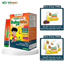 Siro Tăng Sức Đề Kháng Cho Bé Thymozinc Babywin VIPHAR Hộp 20 Gói 10ml