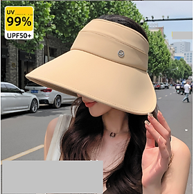Mũ rộng vành chống nắng chống tia UV tuyệt đối, nón nửa đầu nữ rộng vành cao cấp mới