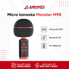 Micro Bluetooth Karaoke Monster M98 - Hàng Chính Hãng