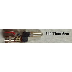 Mua Béc xịt rửa béc xịt máy lạnh chỉnh tia loại cong - thẳng thau hoặc inox 360 độ mẫu mới - Phụ kiện máy rửa xe