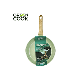 Mua Chảo nhôm sâu men đá ceramic miệng rót Green Cook GCP231-26IH màu xanh 10 lớp chống dính sử dụng được trên tất cả các loại bếp - greencook