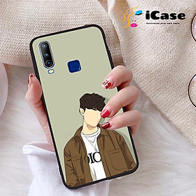 Ốp lưng iCase dành cho Vivo U10 chất liệu viền dẻo lưng cứng nhám TPU có hai lỗ xỏ dây đeo in nổi 4D hình bộ sưu tập Boy Cute 11