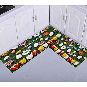 Mua Bộ 2 Thảm Bếp  Thảm Chùi Chân Cao Cấp Chống Trượt (40*60cm + 40*120 cm) Mẫu TB11