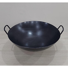 Mua Chảo thép đen  quánh thép đen 2 quai cao cấp chống dính chuyên dùng nhà hàng (size 5x