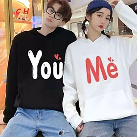 Áo đôi nỉ hoodie thu đông, phong cách hàn quốc