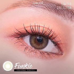 Kính áp tròng xám tây tự nhiên Funkie thương hiệu Angel Eyes đường kính nhỏ có độ từ 0 đến 8