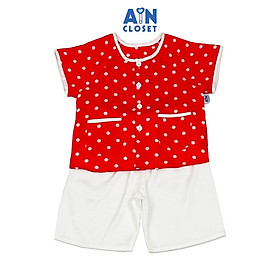 Bộ quần áo Bà Ba Lửng bé gái họa tiết Bi Lụa Đỏ - AICDBGDUB6HJ - AIN Closet