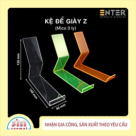 Kệ Giày, Dép chữ Z SH05 ngang 4cm dày 3mm trong