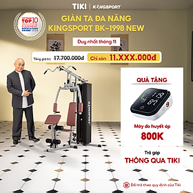 Giàn tạ đa năng KINGSPORT BK-1998 New thiết kế linh hoạt, khung sườn chắc chắn với 10 động tác luyện tập chuyên sâu