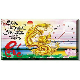 Mua Tranh thêu chữ thập Đồng Hồ- Phúc Sinh Lễ Nghĩa Gia Đình Thịnh (70*46cm) chưa thêu