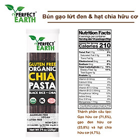 Bún Gạo Hữu Cơ Bổ Sung Hạt Chia Perfect Earth Organic Rice Instant Noodle Chia Seeds 225g