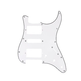 Guitar Pickguard 11 Hole HSH White for  Strat