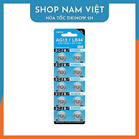 vỉ 10 Pin cúc áo pin điện tử đồng hồ LR44 AG13 LR41 AG3 CR2032 loại tốt bền