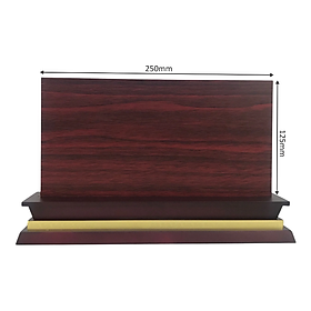 Mua Bảng chức danh đế gỗ hoa văn DG01-B 275x60mm có mặt mica vân gỗ 250x125mm dày 3mm
