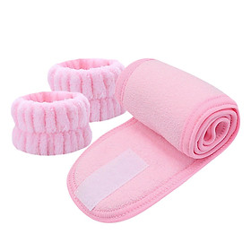 3x SPA Headband Face Washing Headband Wristbands Towel Band Washband