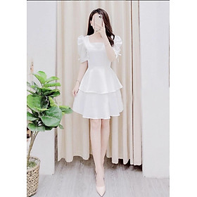 ĐẦM XÒE 2 TÀNG CỔ VUÔNG TAY PHỒNG NHẸ SIZE 45KG ĐẾN 70KG