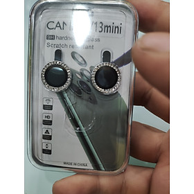 Bộ miếng dán kính cường lực Camera Diamond đính đá cho iphone 13/ 13mini - Hàng Nhập Khẩu