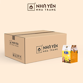 [GÓI TIẾT KIỆM] Thùng 12 Hộp Nước Yến Sào Thiên Thủy Kids Canxi+ - Nhà Yến Nha Trang - Hộp 9 Lọ - Yến Kids - Tổ yến chưng sẵn dành cho trẻ em - Hàng Chính Hãng