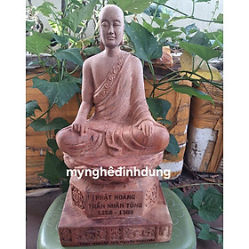 Tượng phật hoàng trần nhân tông bằng gỗ ngọc Am thơm nức cao 30x17cm