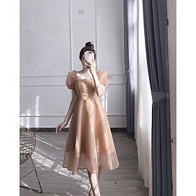 Đầm xòe voan lụa tiểu thư thướt tha GD8234A