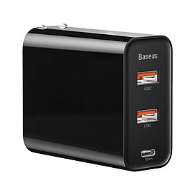Tech Zone 39 Adapter củ cóc sạc nhanh 60W đa năng 2 cổng sạc USB và 1 cổng PD type c hiệu Baseus Speed chuẩn sạc nhanh PD 3.0 & QC 4.0 chân cắm thu gọn,…