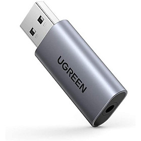 Cáp chuyển đổi USB 2.0 sang 3.5mm hổ trợ Mic Ugreen 80864 Màu Xám CM383 hàng chính hãng