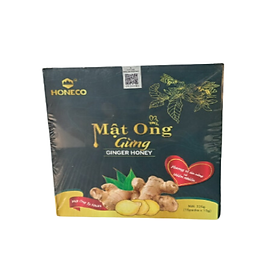 Đặc Sản Vĩnh Phúc - Mật Ong Gừng Hộp 15 Gói x 15G - OCOP 4 Sao