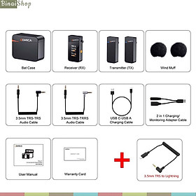 Comica Vimo C - Micro Cài Áo Không Dây 2.4G Nhỏ Gọn, Âm Thanh Rõ Nét, Dùng Cho Điện Thoại, Máy Ảnh, Máy Quay- Hàng chính hãng