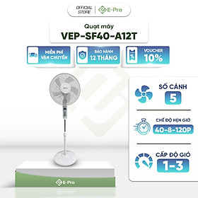 Mua  Hàng chính hãng  Quạt đứng VEP-SF40-A12T - 3 chế độ gió linh hoạt
