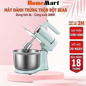 Mua Máy đánh trứng trộn bột để bàn Bear  dung tích 4L 300W  thiết kế 2 in 1  Anh Lam Store - Hàng nhập khẩu