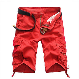 Men Large Size Multi-pocket Loose Short Fifth Pants for Outdoor Wear