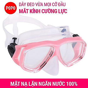 Mặt nạ lặn biển mắt kính cường lực POPO ngăn nước tuyệt đối, hỗ trợ lặn biển chuyên nghiệp