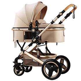 Luxury high quality  folding 3 in 1 baby stroller. / Xe đẩy nôi em bé gấp gọn 3 trong 1 cao cấp