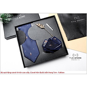 Cavat Bộ Cao Cấp Hàn Quốc 4 món Phụ Kiện - Full box kèm túi xách, màu xanh nhạt