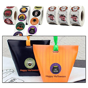 6-pack Round Halloween Seal Label Sticker Self-Adhesive Paper Notebook Decor