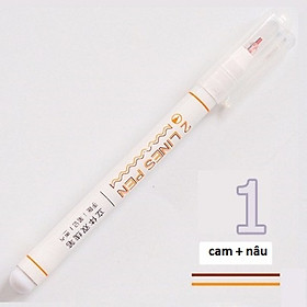 Bút mực hai ngòi double line 0.5mm, trang trí sổ tay nhiều màu sắc